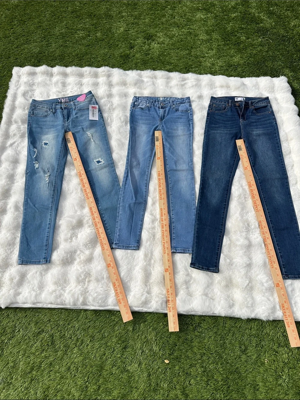 Girls jeans size 12. Two are NWT. YMI RSQ 7 for all Mankind